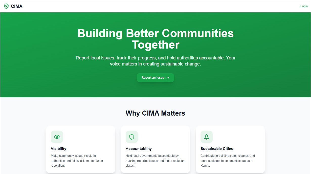 Community Issue Management App interface